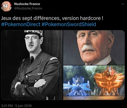 Tweet de Sébouss sur Pokémon Épée et Bouclier